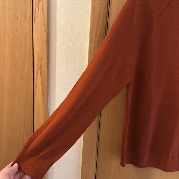 Banana Republic Men's Baruffa Italian Merino Wool Crew Neck Sweater Rust Large - Picture 5 of 10